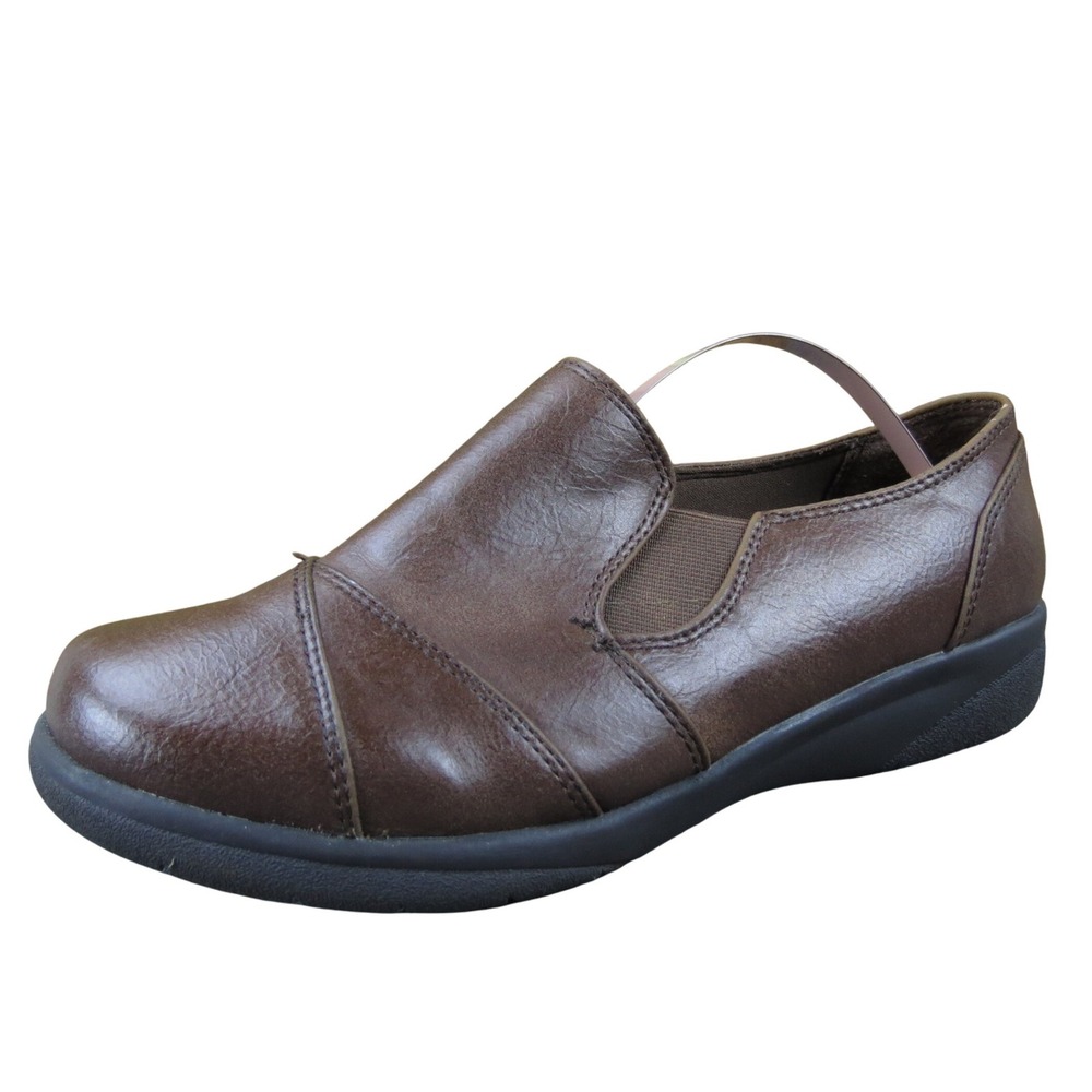 Bare Traps Haven Brown Synthetic Slip-On Shoes Women's 6.5 Wide Comfort